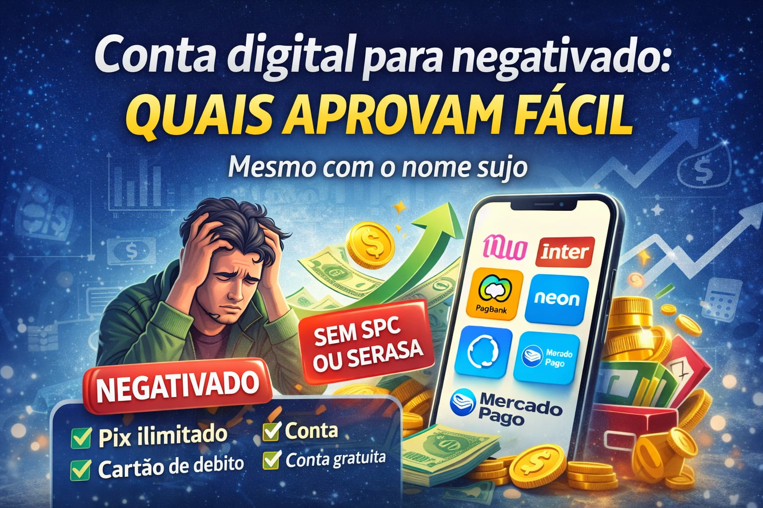 Conta digital para negativado