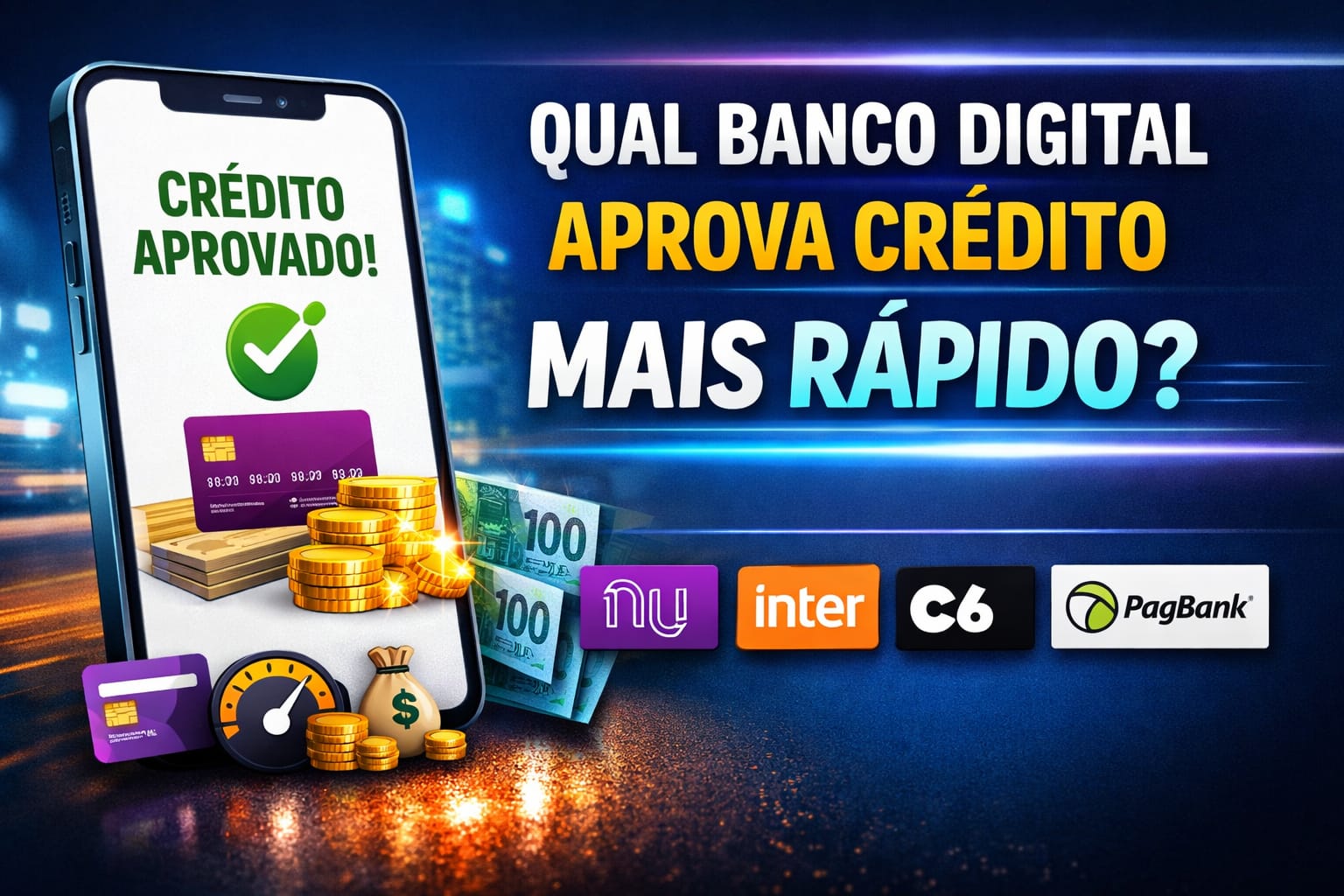 Qual banco digital aprova crédito mais rápido no Brasil?