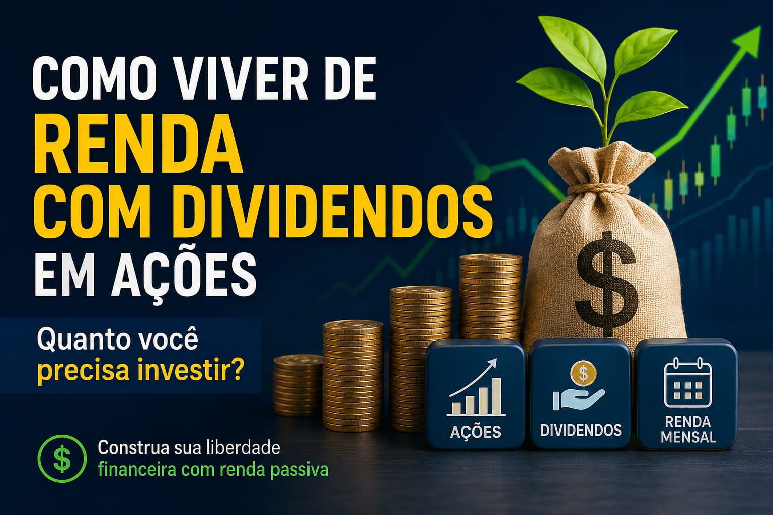 Como viver de renda com dividendos em ações