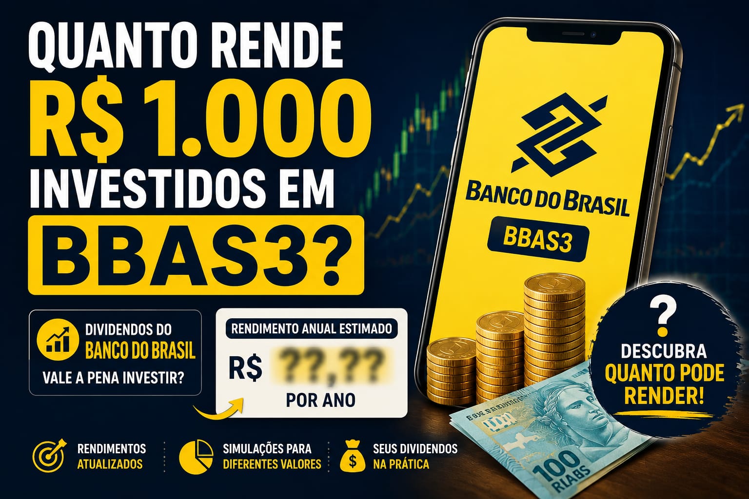 Quanto Rende R$ 1.000 Investidos em BBAS3?