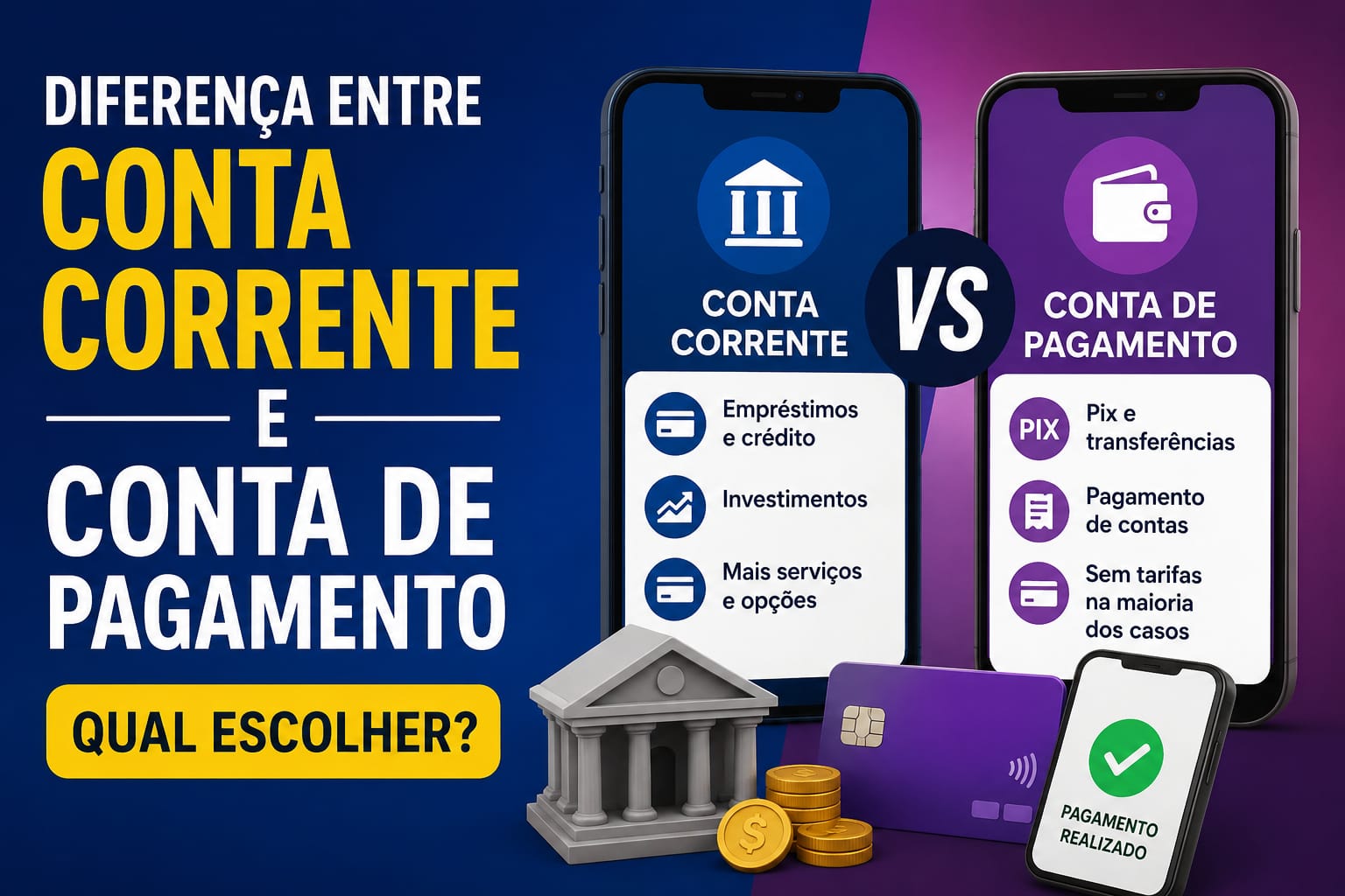Diferença Entre Conta Corrente e Conta de Pagamento