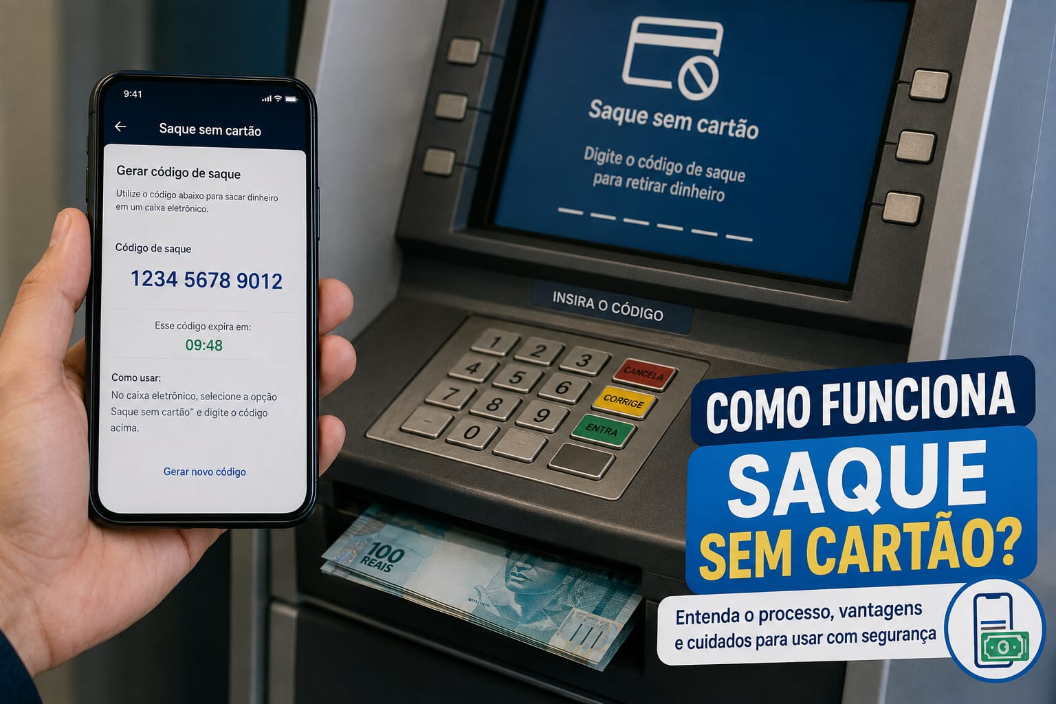 como funciona saque sem cartão