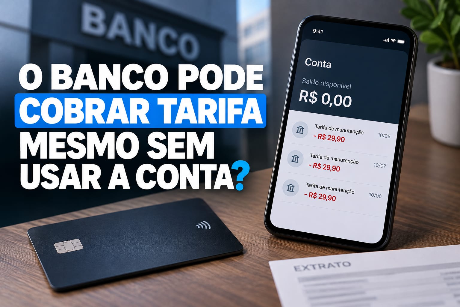 O Banco Pode Cobrar Tarifa Mesmo Sem Usar a Conta