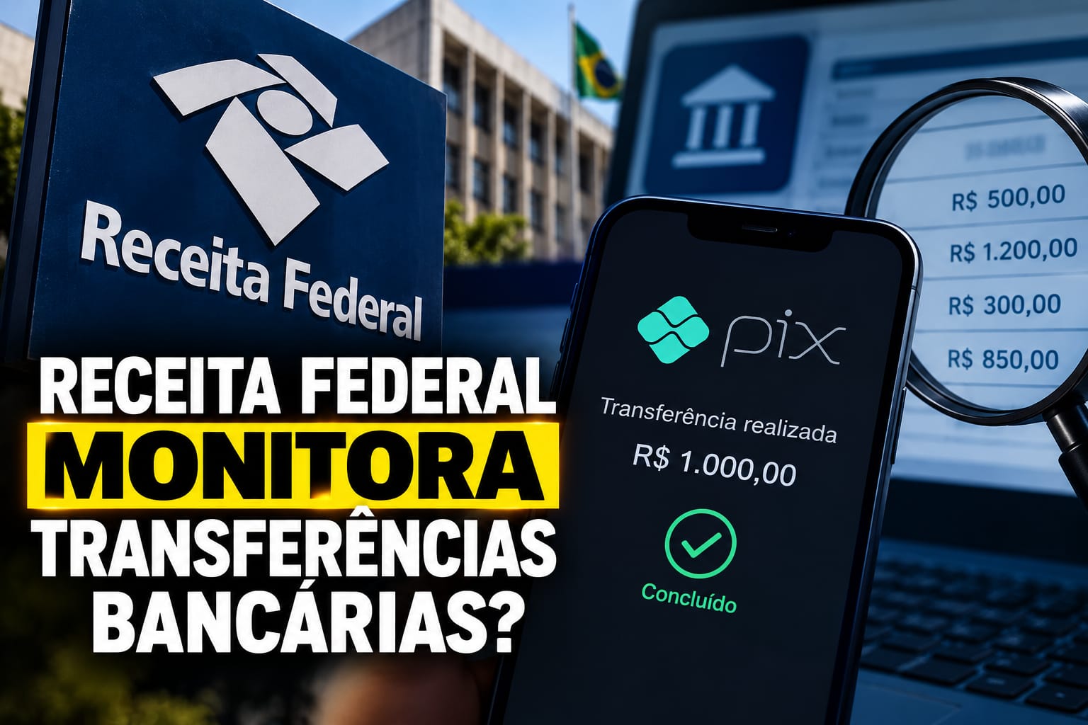 Receita Federal monitora transferências bancárias