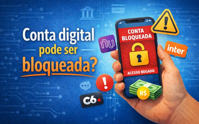 Conta digital pode ser bloqueada?