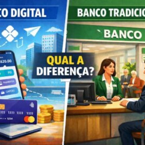 Qual a diferença entre banco digital e banco tradicional?