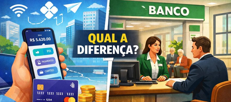 Qual a diferença entre banco digital e banco tradicional?
