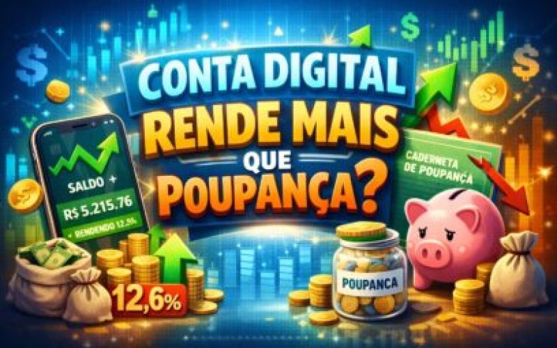 Conta digital rende mais que poupança?