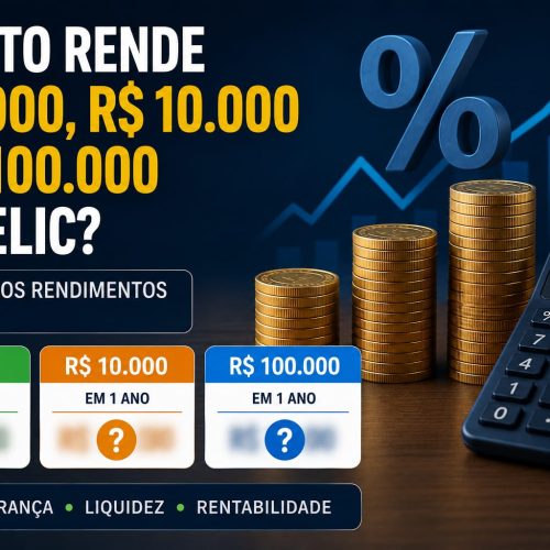 Quanto rende R$ 1.000, R$ 10.000 e R$ 100.000 na Selic?