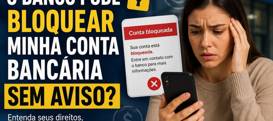 O banco pode bloquear minha conta bancária sem aviso