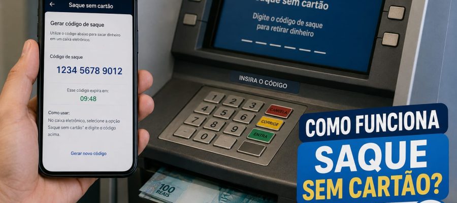 como funciona saque sem cartão